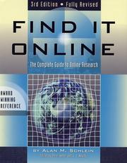 Cover of: Find it online by Alan M. Schlein