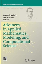 Advances in Applied Mathematics, Modeling, and Computational Science by Roderick Melnik, Ilias S. Kotsireas