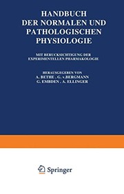 Cover of: Handbuch der Normalen und Pathologischen Physiologie : Vierzehnter Band / Erste Hälfte: Fortpflanzung - Entwicklung und Wachstum