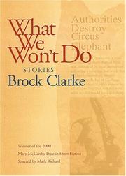 Cover of: What we won't do by Brock Clarke