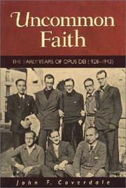 Cover of: Uncommon Faith by John F. Coverdale