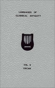 Cover of: A vocabulary of Oscan: including the Oscan and Samnite glosses