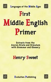 Cover of: First Middle English Primer by Henry Sweet