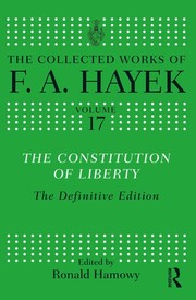 Cover of: The Constitution of Liberty by 