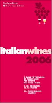 Cover of: Italian Wines 2006 by Gambero Rosso