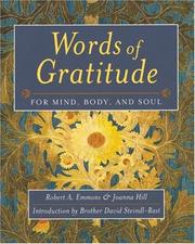 Words of gratitude for mind, body, and soul by Robert A. Emmons