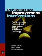 Cover of: Performance Improvement Interventions  by Darlene Van Tiem, James L. Moseley, Joan C. Dessinger