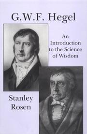 Cover of: G.W.F. Hegel by Rosen, Stanley