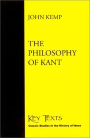 Cover of: The Philosophy of Kant (Key Texts (South Bend, Ind.).)