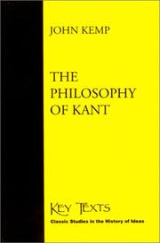 Cover of: philosophy of Kant