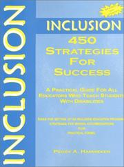 Cover of: Inclusion : 450 strategies for success: a pratical guide for all educators who teach students with disabilities