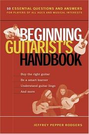 Cover of: Beginning Guitarist's Handbook by Jeffrey Pepper Rodgers