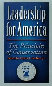 Cover of: Leadership for America: The Principles of Conservatism