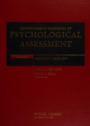Cover of: Comprehensive handbook of psychological assessment