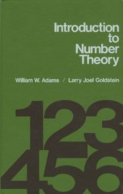 Cover of: Introduction to number theory