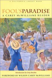 Cover of: Fool's paradise: a Carey McWilliams reader