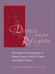 Cover of: Dance was her religion by Janet Lynn Roseman