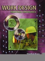 Cover of: Work Design: Industrial Ergonomics