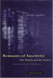 Cover of: Remnants of Auschwitz  by Giorgio Agamben