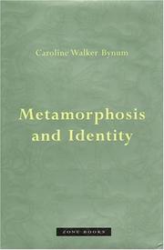 Cover of: Metamorphosis and Identity by Caroline Walker Bynum