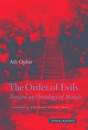 Cover of: The order of evils: toward an ontology of morals