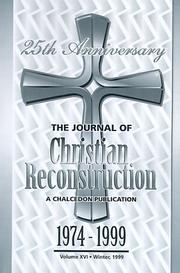 Cover of: The Journal of Christian Reconstruction, 1974-1999 by P. Andrew Sandlin