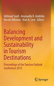 Cover of: Balancing Development and Sustainability in Tourism Destinations: Proceedings of the Tourism Outlook Conference 2015