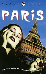 Cover of: Avant-Guide Paris (Avant-Guide Paris: Insiders' Guide for Urban Adventurers)