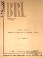 Cover of: A fourth survey of domestic electronic digital computing systems.
