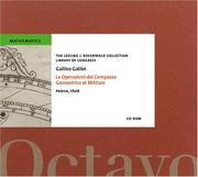 Cover of: Le Operazioni del Compasso Geometrico et Militare by Galileo Galilei