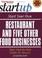 Cover of: Start Your Own Restaurant (and Five Other Food Businesses) (Entrepreneur Magazine's Start Ups)