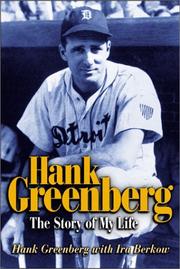 Cover of: Hank Greenberg: The Story of My Life