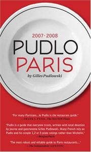 Cover of: Pudlo Paris 2007-2008: A Restaurant Guide (Pudlo Paris)