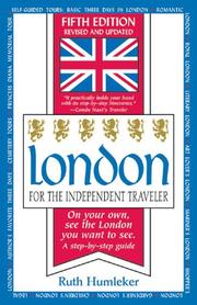 Cover of: London for the independent traveler by Ruth Humleker