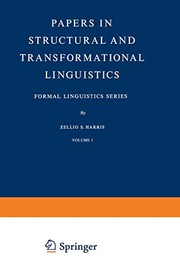 Cover of: Papers in Structural and Transformational Linguistics