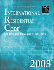 Cover of: International residential code for one- and two-family dwellings.