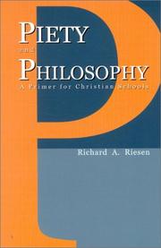 Cover of: Piety and Philosophy: A Primer For Christian Schools