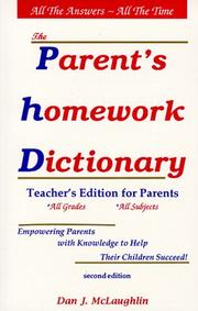 Cover of: Parent's Homework Dictionary by Dan McLaughlin, Dan J. McLaughlin