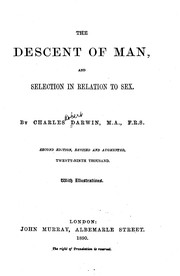 Cover of: The descent of man by Charles Darwin