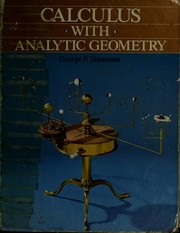 Cover of: Calculus with analytic geometry by Simmons, George Finlay