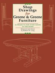 Shop drawings for Greene & Greene furniture by Robert W. Lang