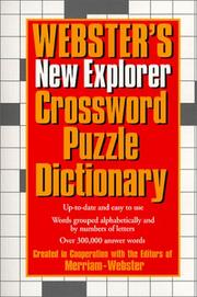 Cover of: Webster's new explorer crossword puzzle dictionary