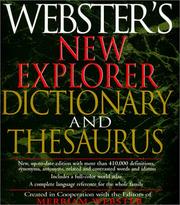 Cover of: Webster's new explorer dictionary and thesaurus