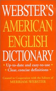 Cover of: Webster's American English Dictionary by Merriam-Webster