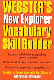 Cover of: Webster's new explorer vocabulary skill builder by Mary W. Cornog