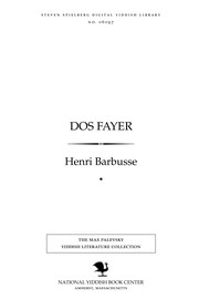 Cover of: Dos fayer by Henri Barbusse