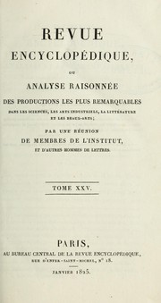 Cover of: Revue encyclopédique: liberté, égalité, association