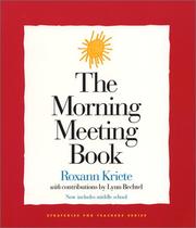 Cover of: The morning meeting book