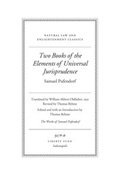 Cover of: Two books of the Elements of universal jurispurdence