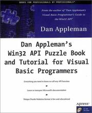 Cover of: Dan Appleman's Win32 API Puzzle Book and Tutorial for Visual Basic Programmers
